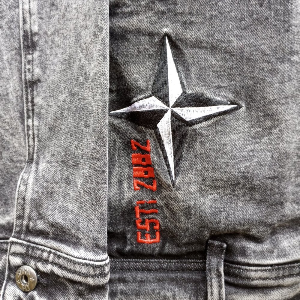 BORN FLY Embroidered Denim Jacket - Picture 15 of 16